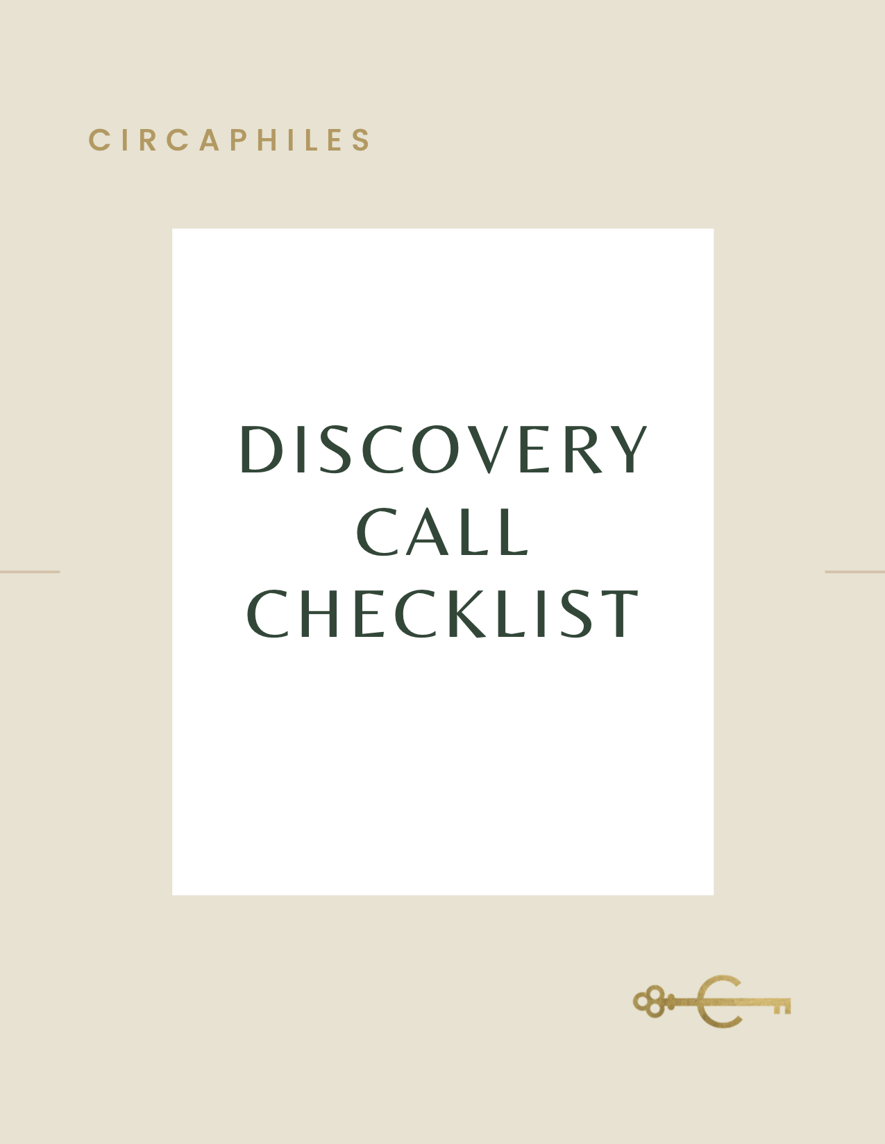 Discovery Call Checklist