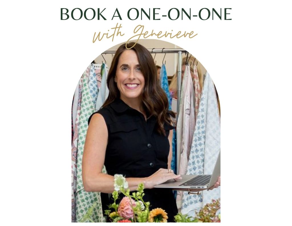 book a one-on-one with genevieve