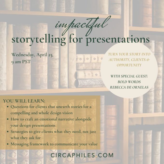 storytelling for interior designers